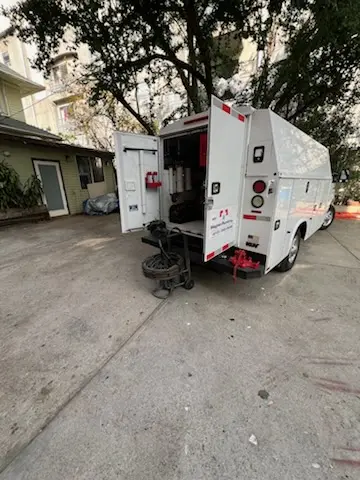 Magnet Plumbing service vehicle on-site for Water Heater Repair in Grace Villa